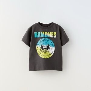 Zara Kids Ramones Graphic Tee - Black and Multicolor